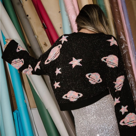 Dressed in LALA Need Some Space Boxy Button Up Cardigan - Picture 5 of 8